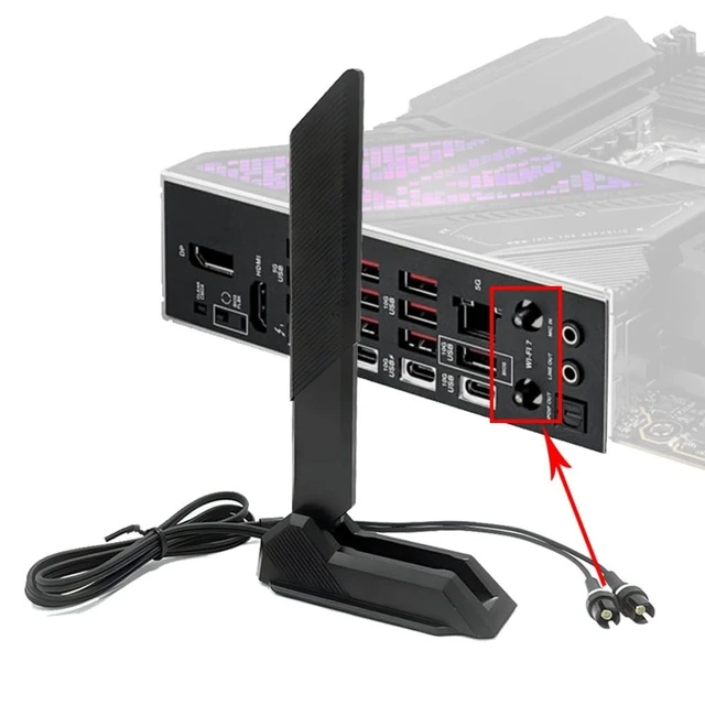 Alt view image 5 of 5 - HSSDTECH Tri Band Interface WiFi 7 Antenna for Asus ROG Strix X870E X870E-E