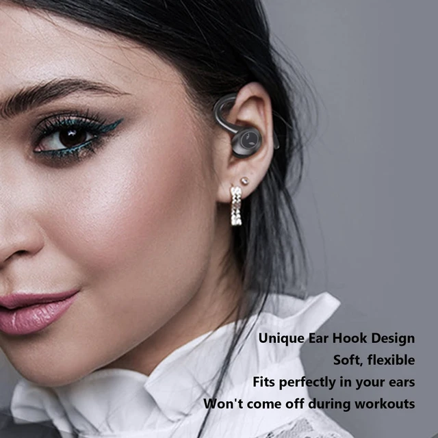 Alt view image 5 of 5 - SUNGOOYUE Q25 PRO 5.4 Wireless Earbuds with ANC, Earhook Design, 5 Hours Playtime, TypeC Charging, Compatible with iOS and (Black)