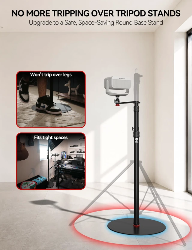 Alt view image 2 of 5 - IFOOTAGE Projector Stand Extension Kit with Universal Mount Adapter