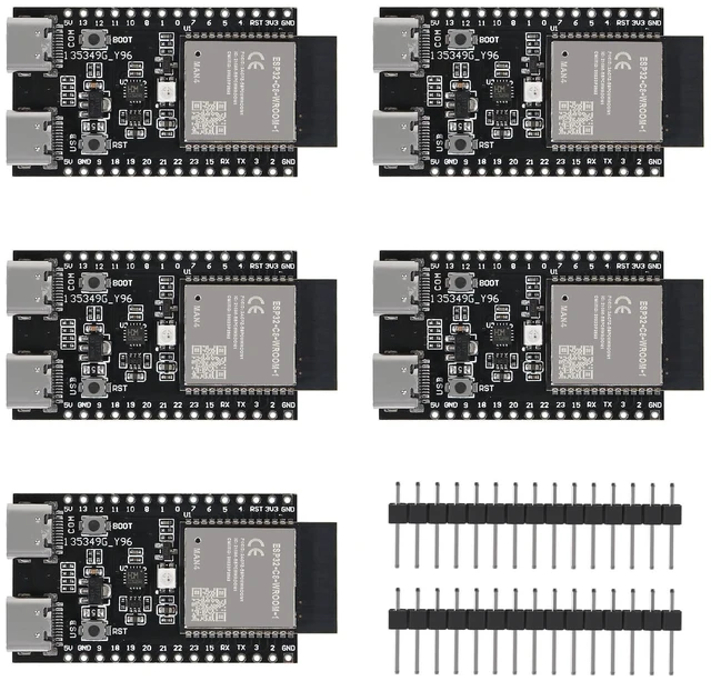 Main image of 5Pcs ESP32-C6-1 ESP32 C6 ESP32-C6-1-N4 Development Board ESP32-C6-DevKitM-1 Dual Core Type-C Board MCU Module Integrates Complete Wi-Fi and BLE for Internet of Things