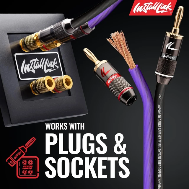 Alt view image 5 of 5 - Install Link 10 AWG Gauge Speaker Wire (50 Feet) Car or Home Theater (OFC)