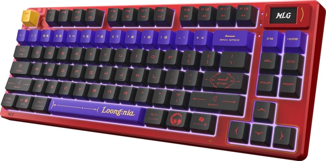 Alt view image 3 of 4 - msi Forge TKL Wireless MLG Edition - Mechanical Linear SWITCHES - Dye-Sublimated PBT Keycaps, Anti-Slip Base, RGB LED, USB 2.0, Bluetooth, 2.4 GHz - Tenkeyless
