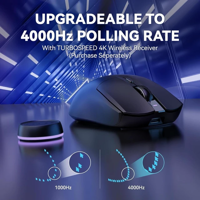 Alt view image 3 of 5 - AJAZZ AJ139 G Pro 4K 65g Ultralight Dual Mode Wireless Gaming Mouse(Black)