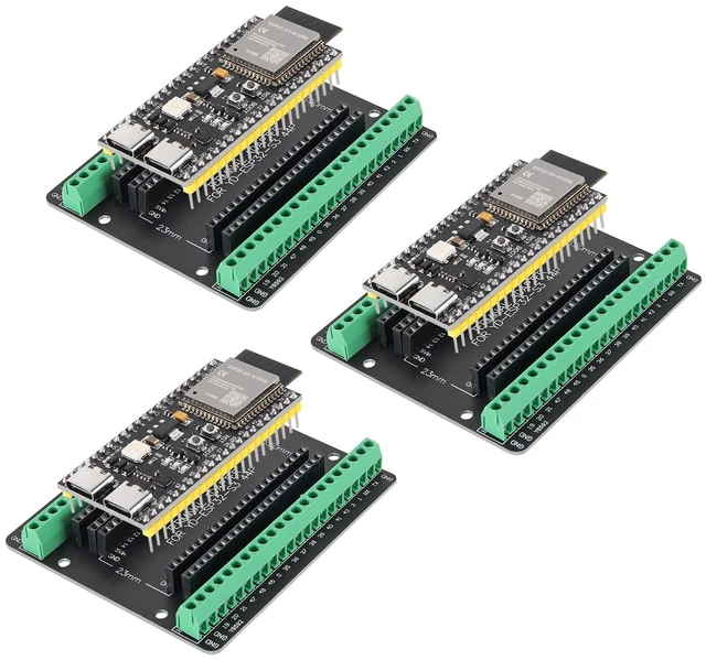 Main image of 3Set ESP32 S3 N16R8 Kit with 16MB Flash 8MB PSRAM ESP32-S3 44pin Expansion Boards Terminals Compatible with Arduino IDE MicroPython
