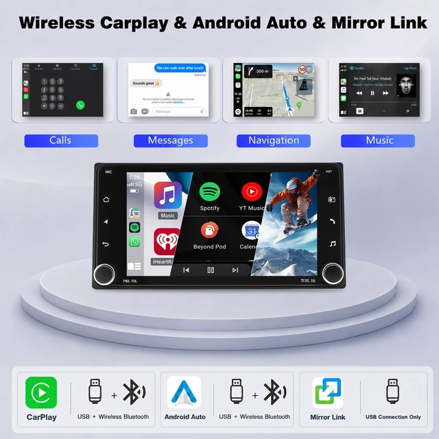 Alt view image 4 of 5 - Upgrcaru 4+64G 7 Inch Android Car Radio for Toyota 4Runner 2003-2009