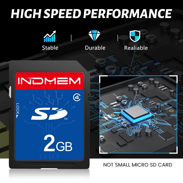 Alt view image 3 of 5 - SD Card 2GB, 20-Pack Class 4 MLC Flash Memory Card, High-Speed Secure Digital Cards for Cameras, DSLR, Action Cams - Reliable Storage