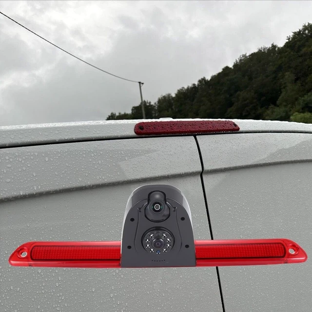 Alt view image 2 of 5 - Third Roof Brake Lamp Back up Car Camera Dual Camera Parking Reverse Double Camera Replacement for VW Crafter Mercedes Benz Sprinter B906 OEM:A9068200456 2DA009511 Waterproof Night Vision