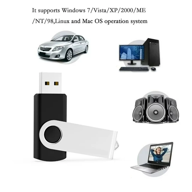Alt view image 3 of 5 - 20 Pack 4GB,MAKACTUA USB 2.0 Flash Drives Thumb Drive Swivel Memory Stick, Black