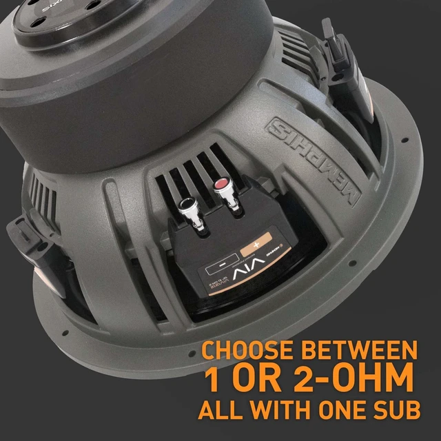Alt view image 2 of 5 - Memphis VIV1212 VIV 12" 1 OR 2 OHM Subwoofer with Flex Selectable Impedance Technology