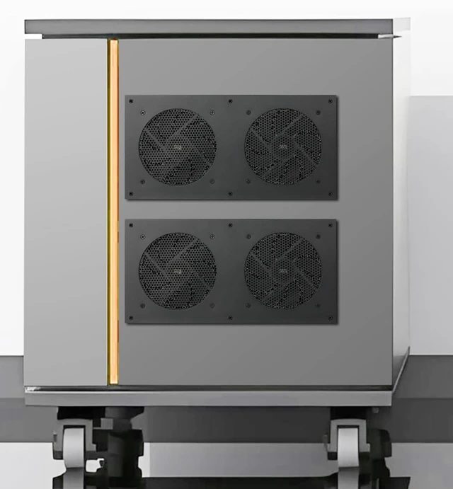 Alt view image 5 of 5 - Nalle Quiet Cooling Fan System 12" with 10 Speed Control,Cabinets Fan for Home Theater AV Cabinets Plant House Pet Kennel Greenhouse Cooling- 2 Pack Fan Integration