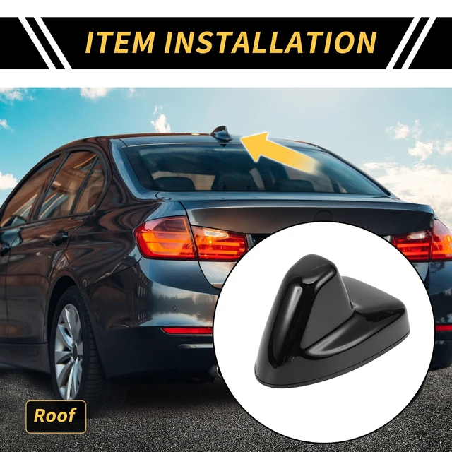 Alt view image 2 of 5 - REPAIROCK 1 Pc Shark Fin Shape Roof Antenna Cover Trims for Toyota Tundra 2014-2021 Roof Aerial Base Cover Trim ABS Black