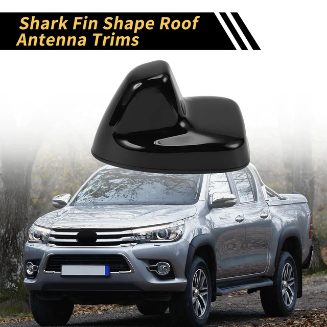 Alt view image 3 of 5 - REPAIROCK 1 Pc Shark Fin Shape Roof Antenna Cover Trims for Toyota Tundra 2014-2021 Roof Aerial Base Cover Trim ABS Black