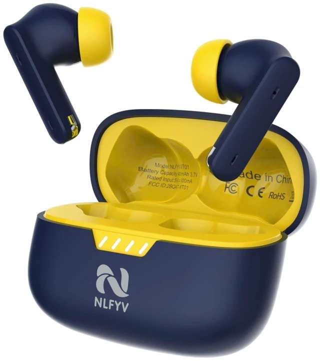 Main image of NLFYV Wireless Bluetooth 6.0 Headphones with Active Noise Cancelling (ANC), 6-Mic ENC Clear Calls, 35 Hours Playtime, HiFi Stereo, in-Ear Headphones, for Home Office Travel Outdoor Sports - Blu