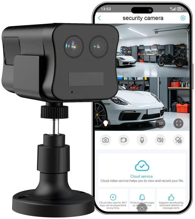 Main image of 4G LTE Cellular Security Camera No WiFi Needed, Dual Lens 2K Mini Camera