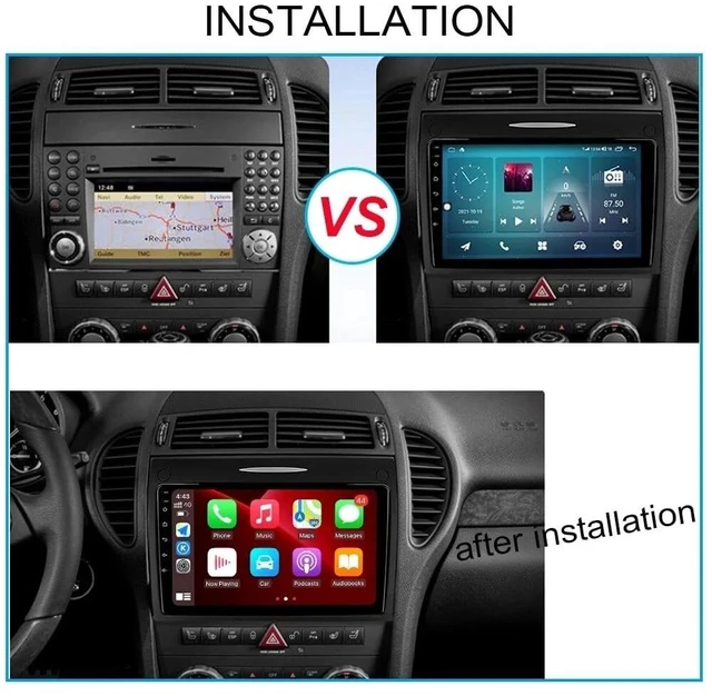Alt view image 3 of 5 - 2+32G Android 13 Car Radio for Mercedes R171 SLK200 SLK280 SLK300 SLK350 SLK55 2004-2010, 10 Inch Screen Stereo Bluetooth Double Din Radio with Wireless Carplay Android Auto GPS WiFi RDS Backup