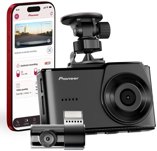 Main image of Pioneer VREC-H520DC Large Screen Dual Dash Cam Front and Rear Car Camera