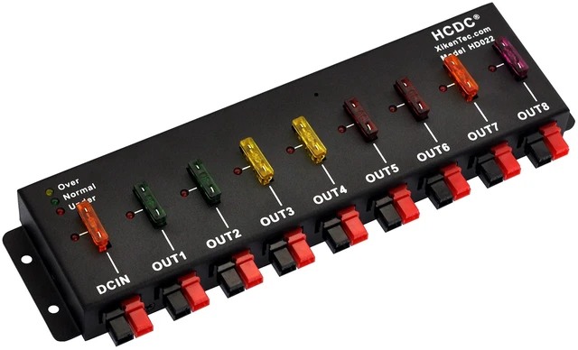 Main image of HCDC 1 in 8 Out 40A Connector DC Power Splitter Distributor Source Strip Module