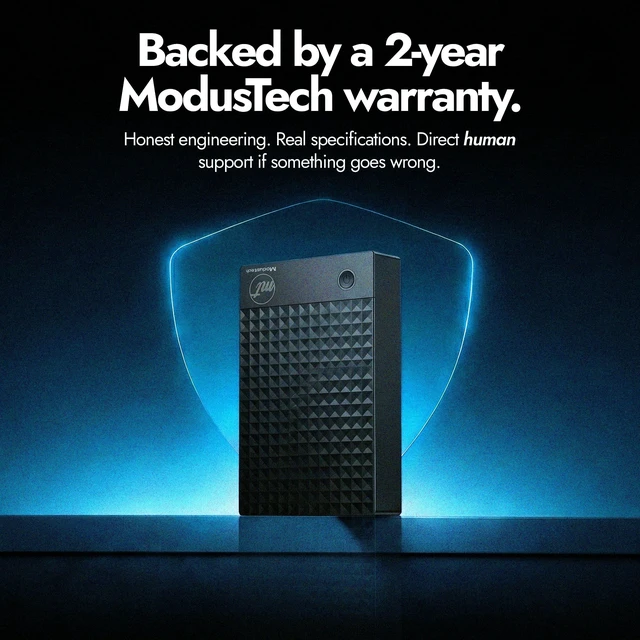 Alt view image 4 of 5 - ModusTech 4TB Desktop External Hard Drive (NOT-Portable) Vault USB-C 3.1 (5Gbps) High-Speed HDD for PC, Mac, Laptop & Console, Mains-Powered Backup Storage, 2-Year Warranty