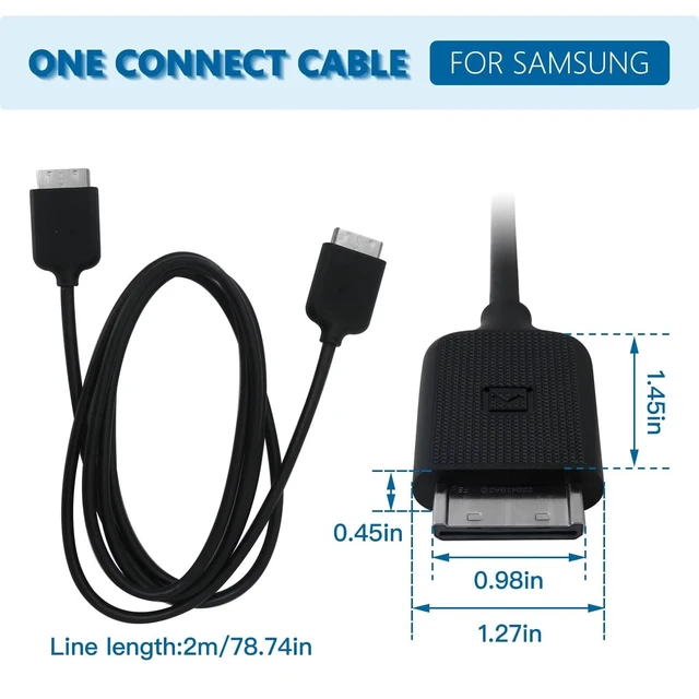 Alt view image 2 of 5 - New Version One Connect Cable BN39-02210A TV Connection Cable 2m/6.56ft for Samsung TV 2013-2015 Evolution Kit 2016 and Later All Models 7000-9000 TV UN49KS8500FXZA UN55KS7000FXZX UN55KS7500FXZX
