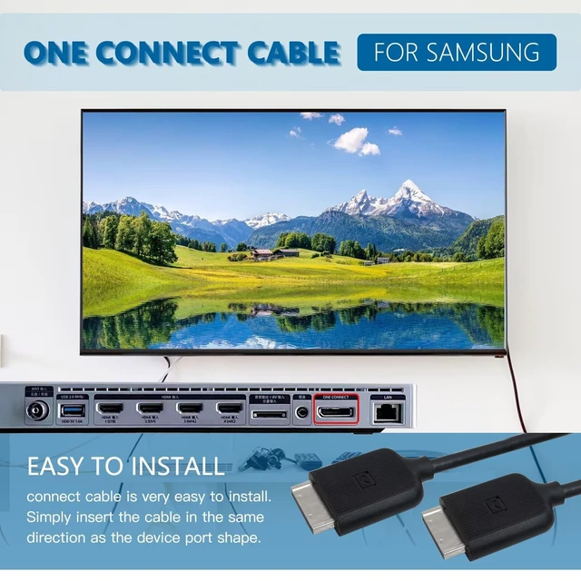 Alt view image 4 of 5 - New Version One Connect Cable BN39-02210A TV Connection Cable 2m/6.56ft for Samsung TV 2013-2015 Evolution Kit 2016 and Later All Models 7000-9000 TV UN49KS8500FXZA UN55KS7000FXZX UN55KS7500FXZX