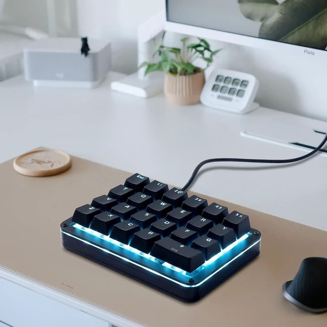 Alt view image 3 of 5 - Koolertron 23-Key One-Handed Mechanical Keypad, Blue LED