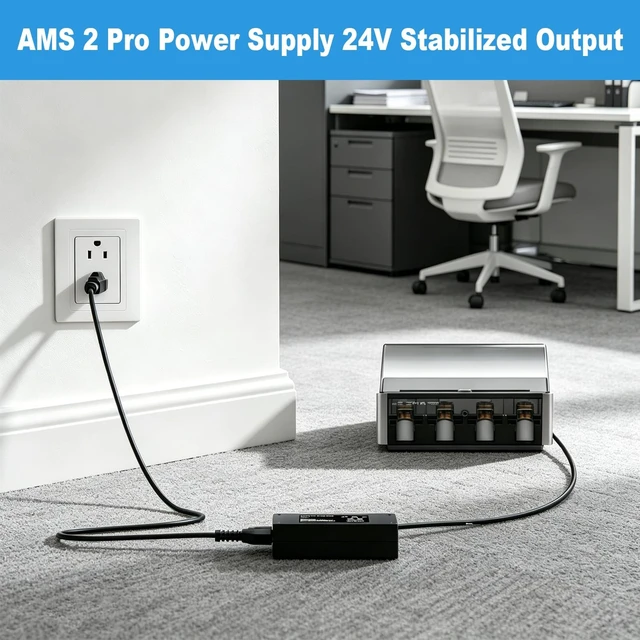 Alt view image 3 of 5 - AMS 2 Pro Power Supply 24V Switching Adapter for Bambu Lab AMS 2 Pro Automatic Material System Compatible with Bambu Lab AMS ADS-96HLA-19-1 24096E Power Cord Charger
