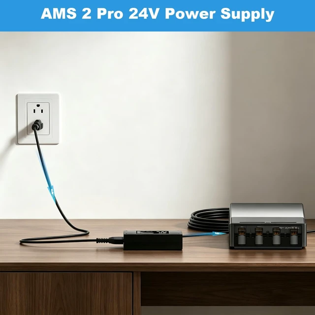 Alt view image 5 of 5 - AMS 2 Pro Power Supply 24V Switching Adapter for Bambu Lab AMS 2 Pro Automatic Material System Compatible with Bambu Lab AMS ADS-96HLA-19-1 24096E Power Cord Charger