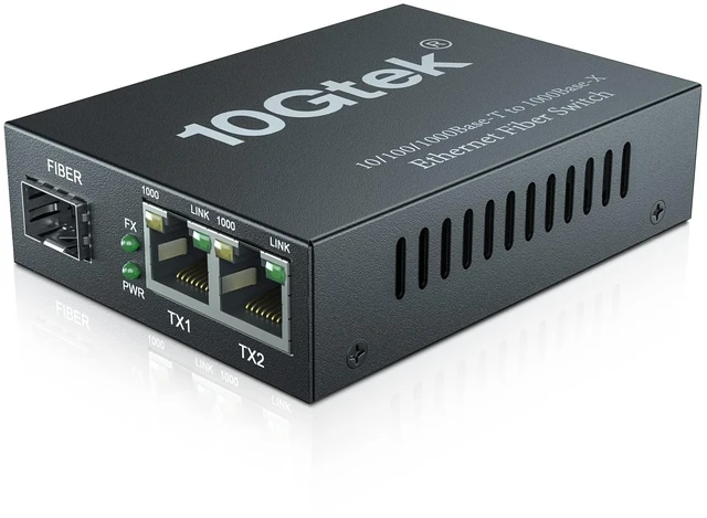 Main image of Gigabit Ethernet Switch ^^ 3-Port 10/100/1000Mbps Unmanaged Network Switch ^^ 2 x 1000BASE-T Ports ^^ 1x 1000M SFP Slot ^^ Multi-Rate Bandwidth ^^ Auto-Negotiation ^^ Plug and Play ^^ Wall Mountable