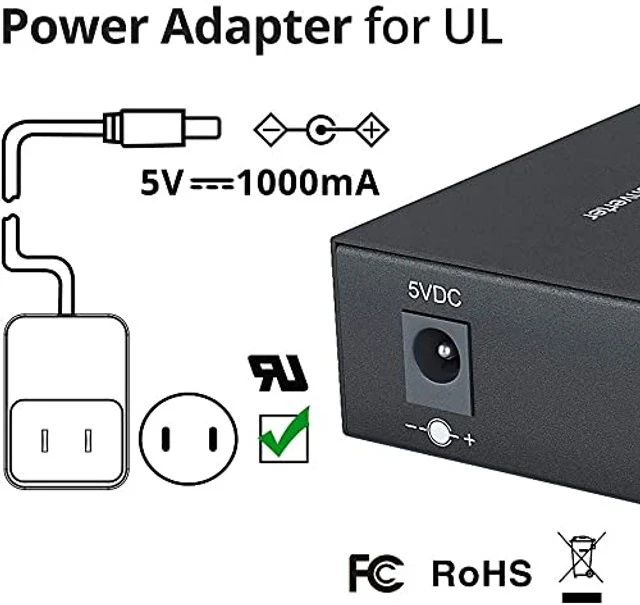 Alt view image 5 of 5 - Gigabit Ethernet Switch ^^ 3-Port 10/100/1000Mbps Unmanaged Network Switch ^^ 2 x 1000BASE-T Ports ^^ 1x 1000M SFP Slot ^^ Multi-Rate Bandwidth ^^ Auto-Negotiation ^^ Plug and Play ^^ Wall Mountable