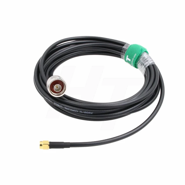 Alt view image 3 of 4 - HangTon Male N to Male RP-SMA RG58/U WiFi Router Antenna Coax Cable Low Loss Signal Enhancer (5)