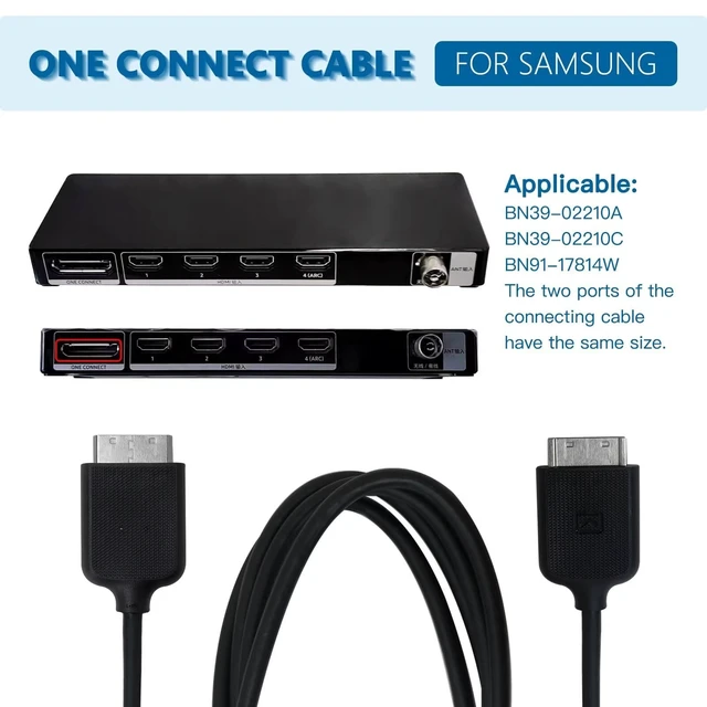 Alt view image 3 of 5 - New Version One Connect Cable BN39-02210A TV Connection Cable 2m/6.56ft for Samsung TV 2013-2015 Evolution Kit 2016 and Later All Models 7000-9000 TV BN39-02210A BN39-02210C