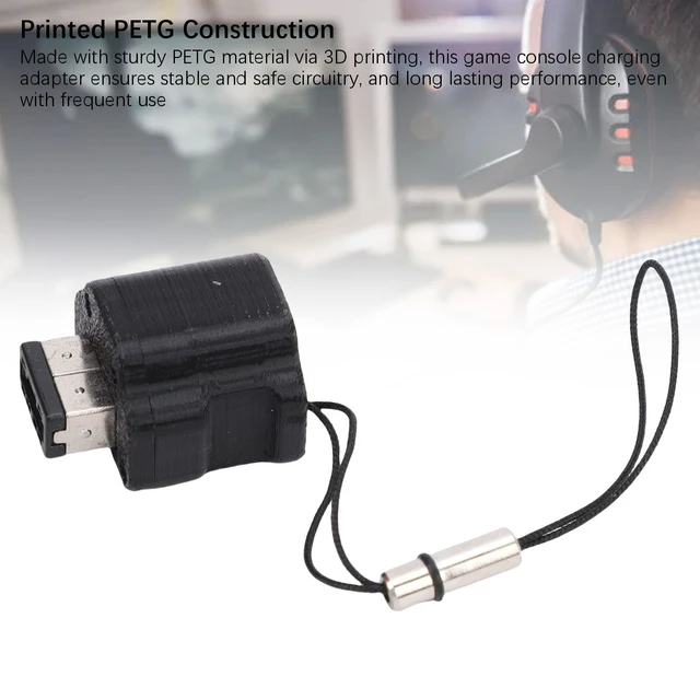 Alt view image 5 of 5 - Tangxi GBA SP to USB C / 3.5mm Adapter, Game Consoles Charging Cable Adapter with 3.5mm Headphone Jack & Type C Charging Port, with Anti Loss Hanging Rope (Black)