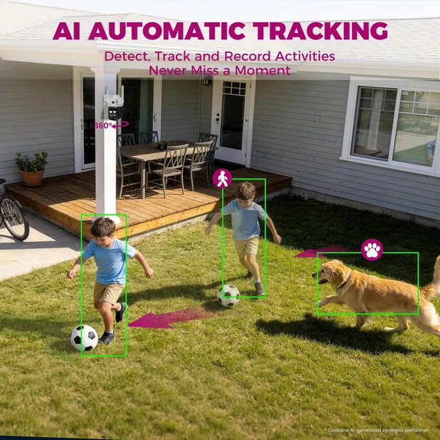 Alt view image 3 of 5 - XMARTO 2-Pack 6MP Tri-Lens WiFi Security Camera