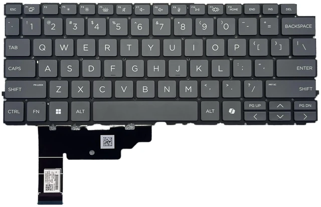 Main image of New for HP Pro x360 Fortis 11 G9x G10 G11 EliteBook 1040 G11 2-in-1 1040 14 inch G9 G10 G11 14-EU 14t-EU Keyboard Backlit with Ai Key Without Frame (Grey Function Keys)