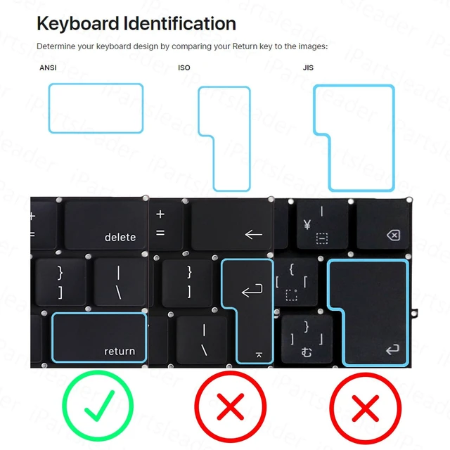 Alt view image 2 of 5 - iPartsleader Replacement Keyboard US English with Backlit for MacBook Pro Retina A2159 (13-inch,2019,Two Thunderbolt 3 Ports) ANSI U.S. Layout Backlight+Keyboard Screws