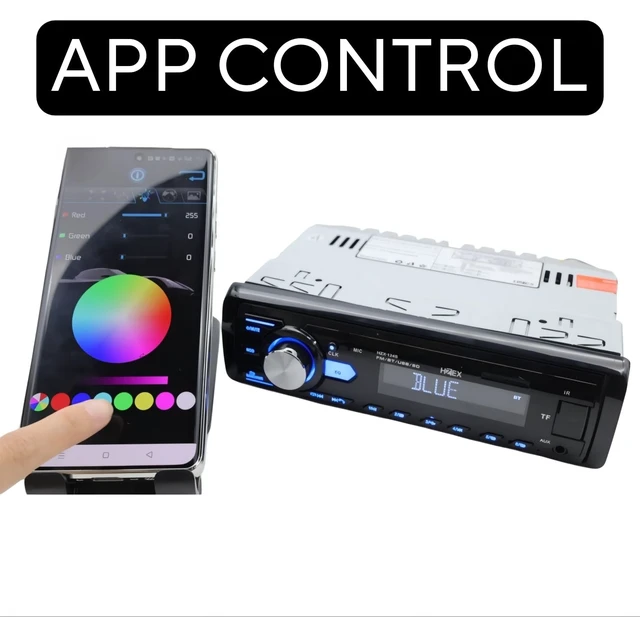 Alt view image 5 of 5 - HZEX Car Stereo with Bluetooth and Subwoofer Outputs, Single Din Car Radio, Digital Media Audio Receiver Head-Unit, Fast Charging USB Ports and AM-FM Tuner, 1-Din Multimedia Player Estereo