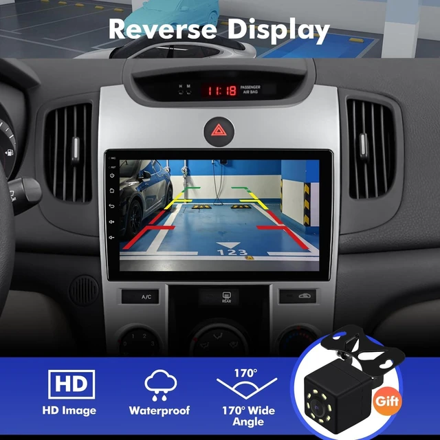 Alt view image 5 of 5 - 4+64GB 9 Inch Touchscreen Android 14 Car Radio Stereo for Kia Forte Cerato K3 2009-2013 (Manual AC) with CarPlay/Android Auto Car Radio,Support WiFi 6,Bluetooth 5.4,Backup Camera,SWC