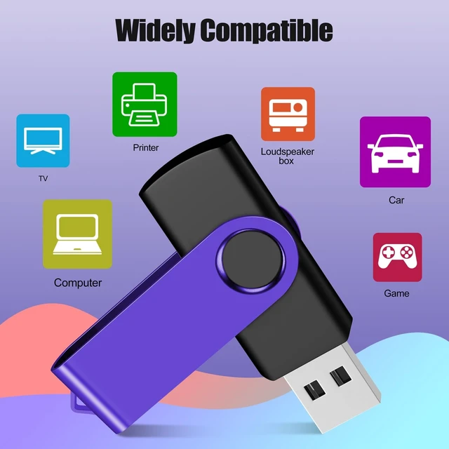 Alt view image 4 of 5 - 16GB 20-Pack USB Flash Drives Bulk EASTBULL USB 2.0 Thumb Drive,Purple