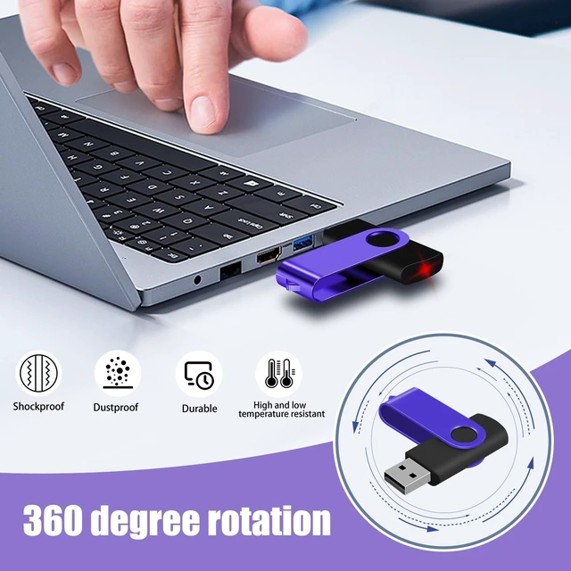 Alt view image 5 of 5 - 16GB 20-Pack USB Flash Drives Bulk EASTBULL USB 2.0 Thumb Drive,Purple