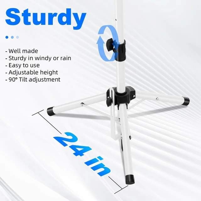 Alt view image 3 of 5 - Starlink Tripod Mount Gen 3/4/4X Adjustable Height Portable Starlink Stand Stable Iron Connector for Outdoor Travel RV White