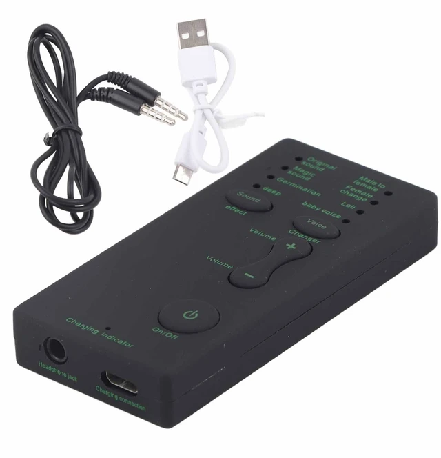 Main image of Mini Voice Changer Device, Portable Sound Card Broadcast Device Suitable for Mobile Phone Computer Laptop - 3-4 Hours Full