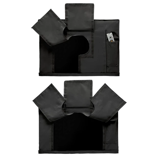 Alt view image 5 of 5 - COOSOO Outdoor TV Cover Waterproof with Visible Transparent Film Heavy duty TV Cover Box Black Heat Resistant Weatherproof Dustproof Anti UV Patio Outside Television Protector 60-65"
