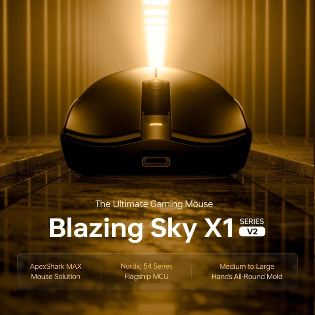 Alt view image 2 of 5 - ATK Blazing Sky X1 V2 Air+ Wireless Gaming Mouse - Silver