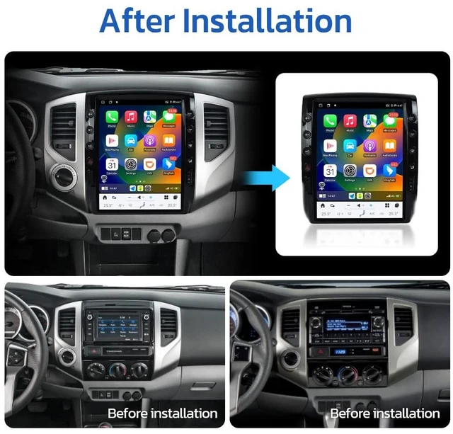 Alt view image 3 of 5 - aoonav 12.1 Inch Android Car Radio Upgrade for Toyota Tacoma 2005-2015 Auto Stereo Replacement Multimedia Video Player GPS Navigation Head Unit, Support Carplay/WIFI/4G LET/BT/DSP/OEM JBL System
