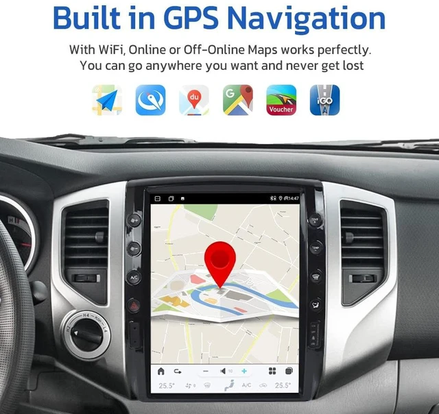 Alt view image 5 of 5 - aoonav 12.1 Inch Android Car Radio Upgrade for Toyota Tacoma 2005-2015 Auto Stereo Replacement Multimedia Video Player GPS Navigation Head Unit, Support Carplay/WIFI/4G LET/BT/DSP/OEM JBL System