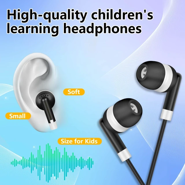 Alt view image 2 of 5 - CNSZSLZ Classroom Earbuds Bulk for Kids, Wired 3.5mm Jack 200 Pack