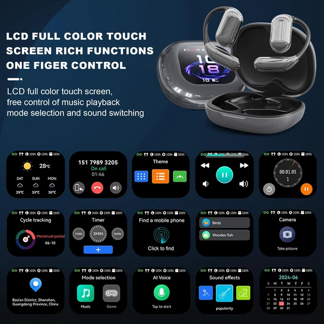Alt view image 5 of 5 - AI Real-Time Translation Earbuds,Wireless Earbuds,144 Languages Ear Buds,Two-Way Translator Earbuds, Ear pods Wireless,HD Sound Bluetooth Translating Earbuds for Travel, Business,Learnin