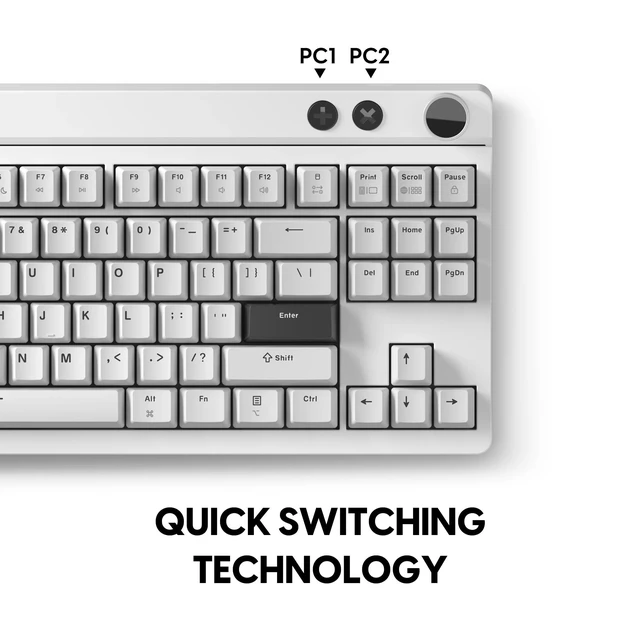Alt view image 3 of 5 - Pulsar Gaming Gears Xboard QS Gaming Keyboard, 80%, White