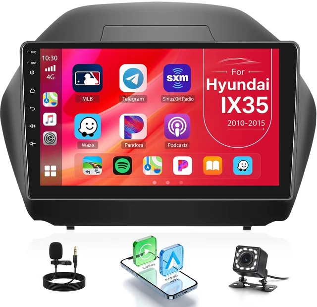 Main image of Car Stereo for Hyundai IX35 2010-2015 10.1" IPS Touchscreen Car Radio with Wireless Carplay/Android Auto Mirror Link Bluetooth EQ FM Radio Backup Camera SWC