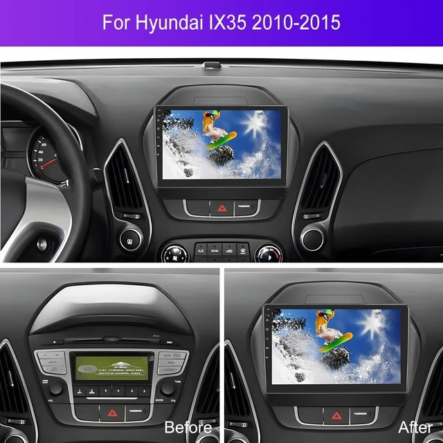 Alt view image 2 of 5 - Car Stereo for Hyundai IX35 2010-2015 10.1" IPS Touchscreen Car Radio with Wireless Carplay/Android Auto Mirror Link Bluetooth EQ FM Radio Backup Camera SWC